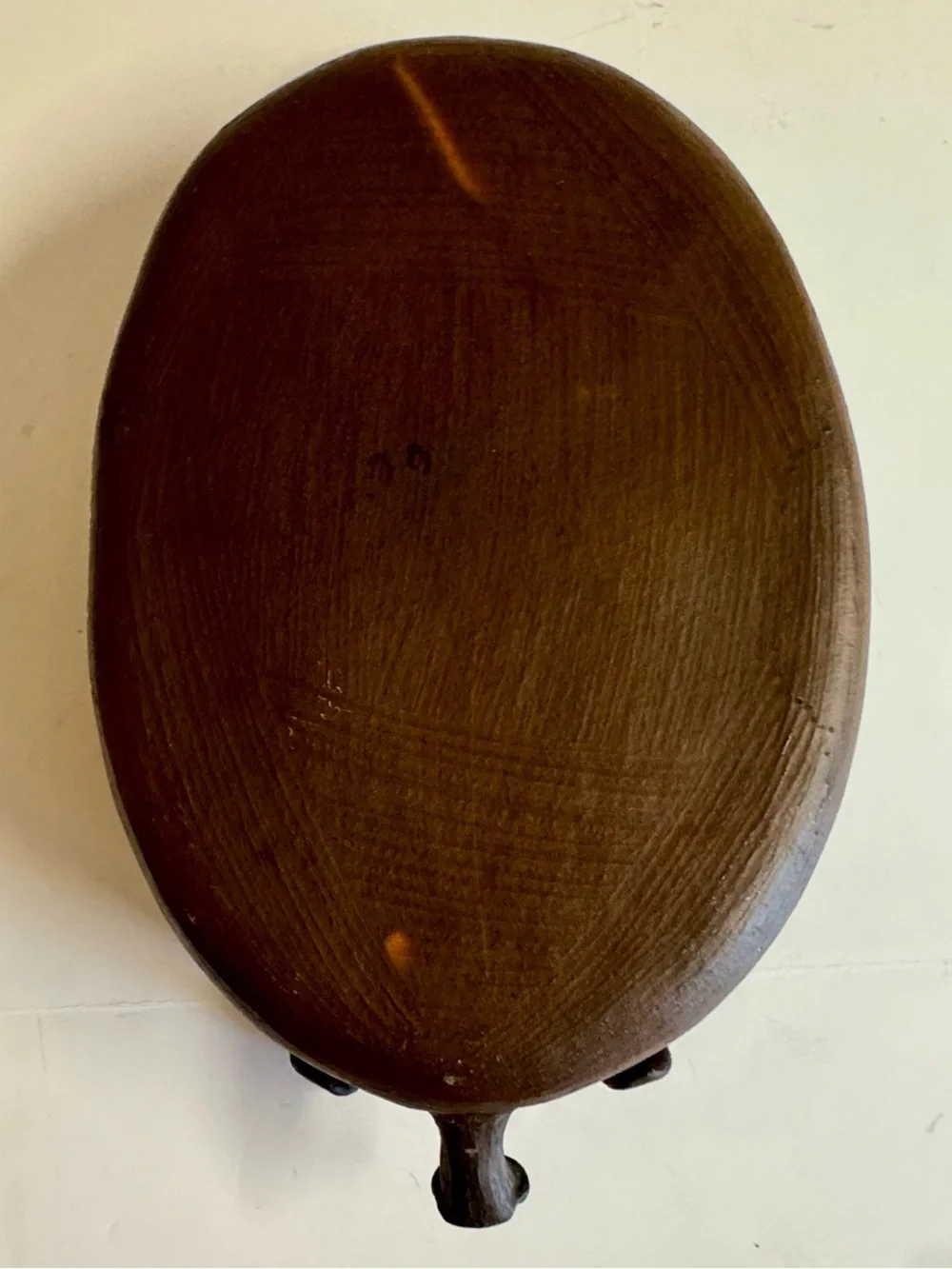 Vtg. Chilean Pomaireware Brown Clay Pig Shaped Baking Dish.Rustic Home Dining